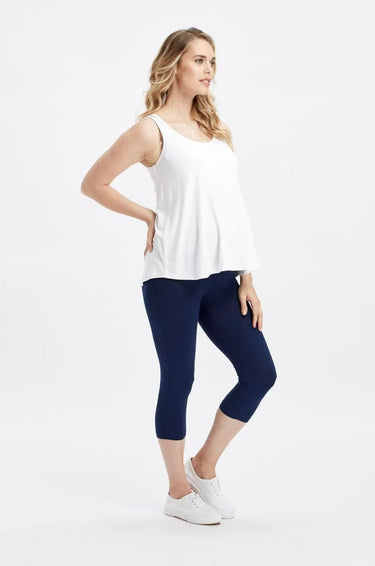 3/4 Organic Bamboo Maternity Leggings